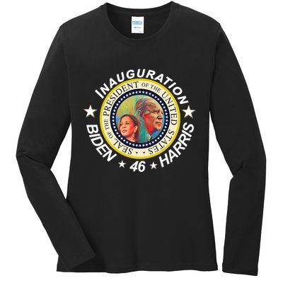 Inauguration Biden Harris 46th Seal  Ladies Long Sleeve Shirt
