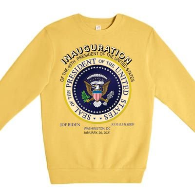 Inauguration Day 46th President Biden Harris 2021 Premium Crewneck Sweatshirt