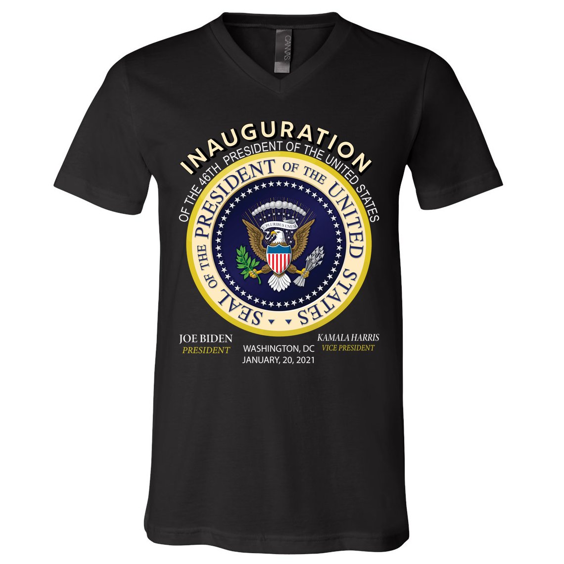 Inauguration Day 46th President Biden Harris 2021 V-Neck T-Shirt