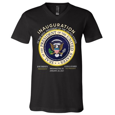 Inauguration Day 46th President Biden Harris 2021 V-Neck T-Shirt