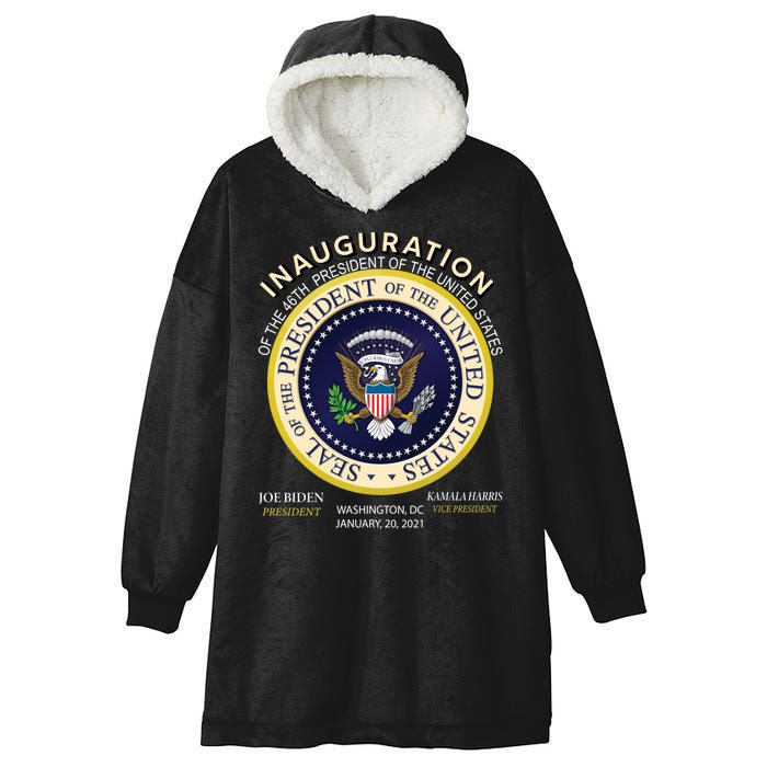 Inauguration Day 46th President Biden Harris 2021 Hooded Wearable Blanket