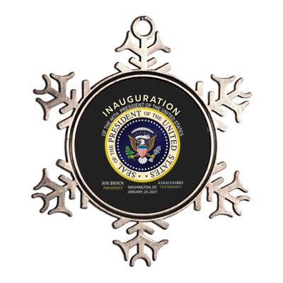 Inauguration Day 46th President Biden Harris 2021 Metallic Star Ornament