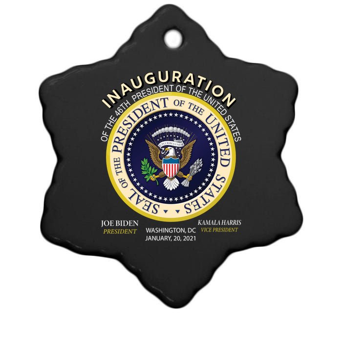 Inauguration Day 46th President Biden Harris 2021 Ceramic Star Ornament