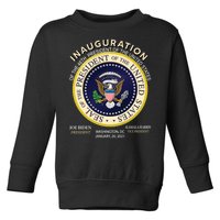 Inauguration Day 46th President Biden Harris 2021 Toddler Sweatshirt