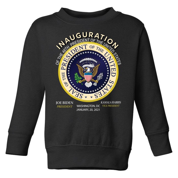 Inauguration Day 46th President Biden Harris 2021 Toddler Sweatshirt