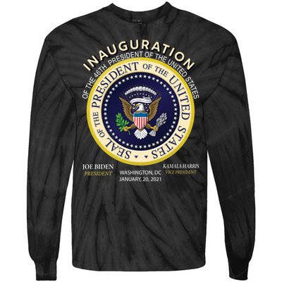 Inauguration Day 46th President Biden Harris 2021 Tie-Dye Long Sleeve Shirt