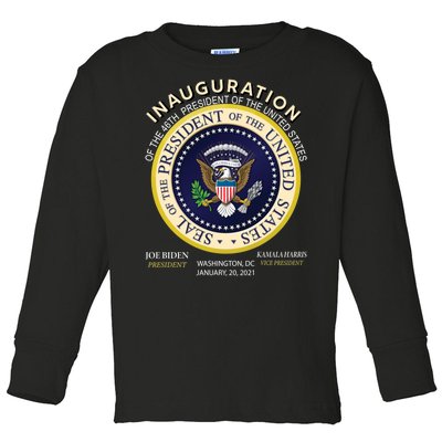 Inauguration Day 46th President Biden Harris 2021 Toddler Long Sleeve Shirt