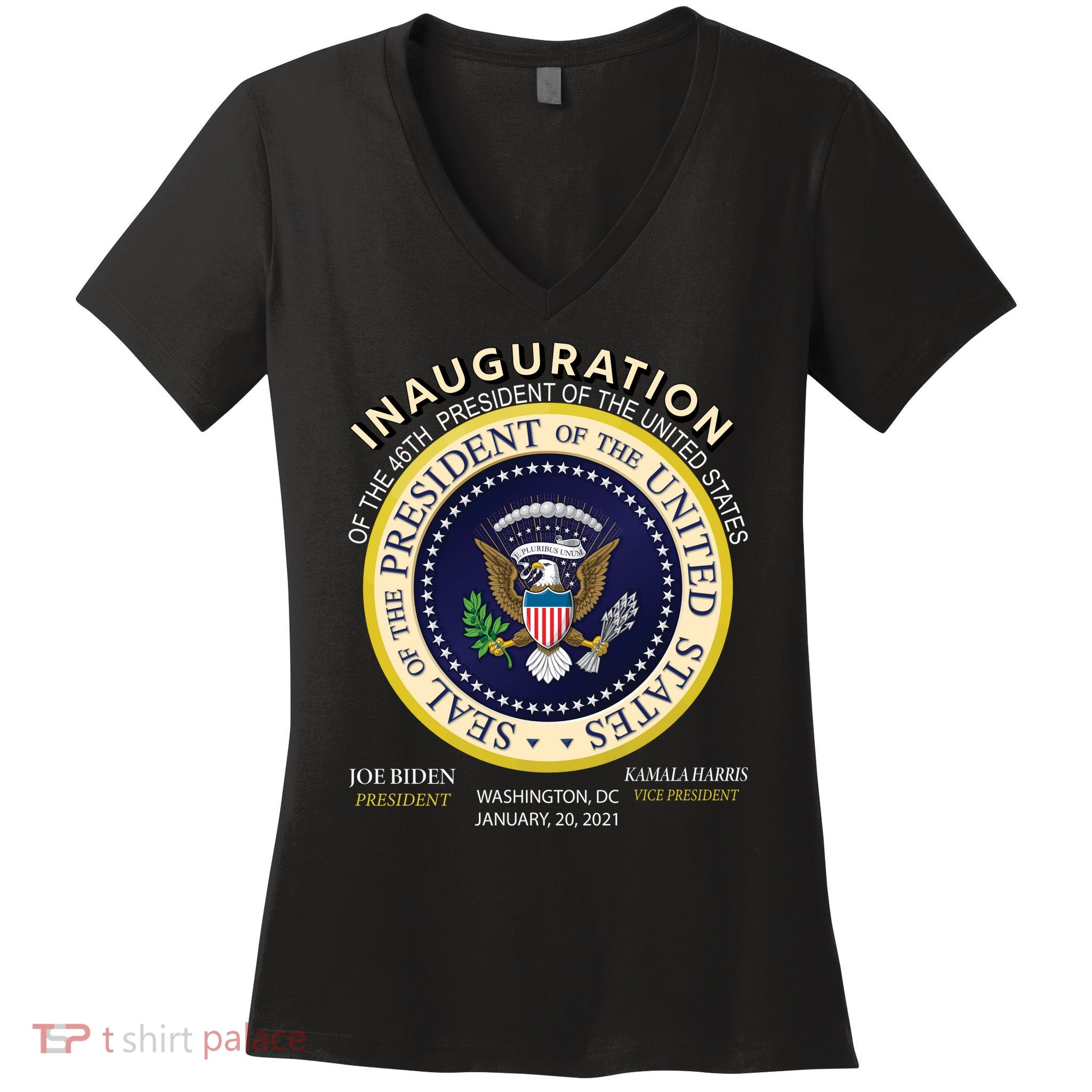 Inauguration Day 46th President Biden Harris 2021 Women's V-Neck T-Shirt