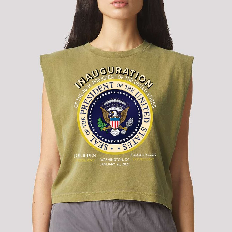 Inauguration Day 46th President Biden Harris 2021 Garment-Dyed Women's Muscle Tee