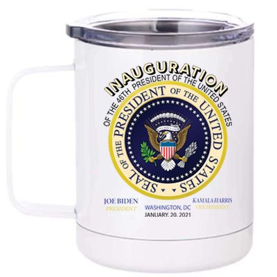 Inauguration Day 46th President Biden Harris 2021 12 oz Stainless Steel Tumbler Cup