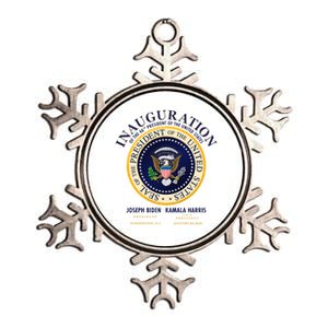 Inauguration Of The 46th President Joe Biden and Kamala Harris 2021 Metallic Star Ornament