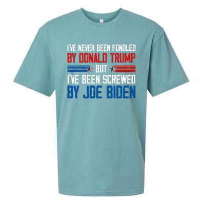 IVe Never Been Fondled By Donald Trump But Joe Biden Sueded Cloud Jersey T-Shirt