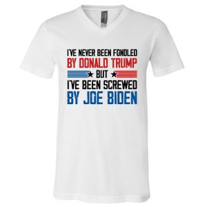 IVe Never Been Fondled By Donald Trump But Joe Biden V-Neck T-Shirt