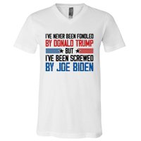 IVe Never Been Fondled By Donald Trump But Joe Biden V-Neck T-Shirt