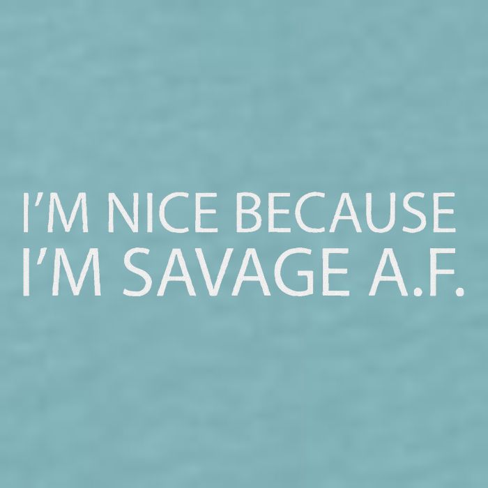 I’M Nice Because I’M Savage Af A.F Sueded Cloud Jersey T-Shirt