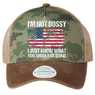 Im Not Bossy I Just Know What You Should Be Doing Funny Legacy Tie Dye Trucker Hat