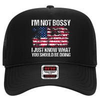 Im Not Bossy I Just Know What You Should Be Doing Funny High Crown Mesh Back Trucker Hat