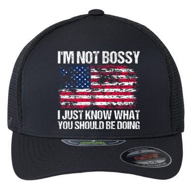 Im Not Bossy I Just Know What You Should Be Doing Funny Flexfit Unipanel Trucker Cap