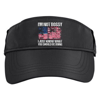 Im Not Bossy I Just Know What You Should Be Doing Funny Adult Drive Performance Visor