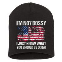 Im Not Bossy I Just Know What You Should Be Doing Funny Short Acrylic Beanie