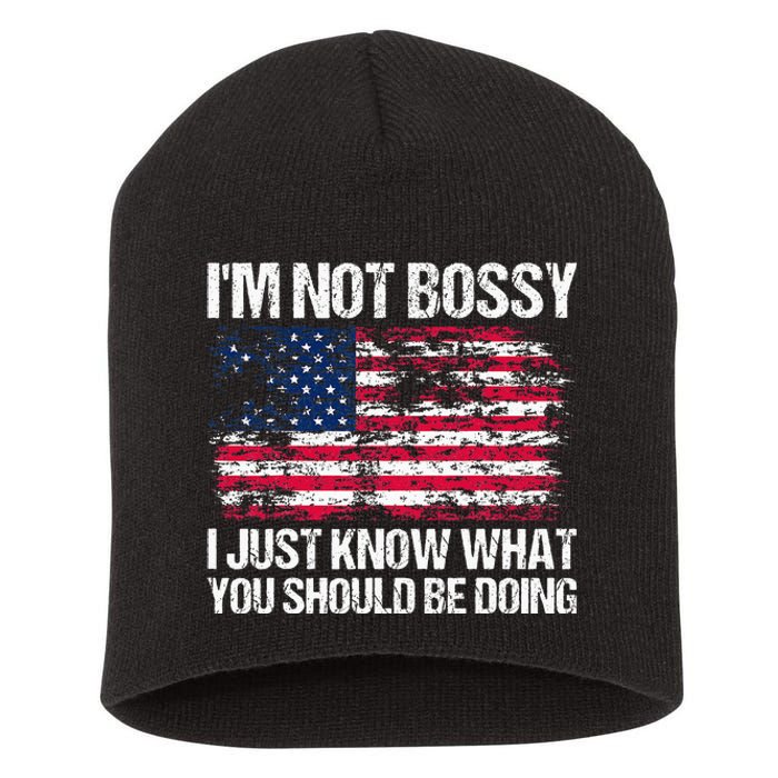 Im Not Bossy I Just Know What You Should Be Doing Funny Short Acrylic Beanie