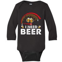 I Need Beer Funny Oktoberfest Party Drinking Beer Lover Baby Long Sleeve Bodysuit