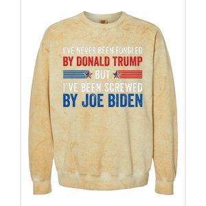 IVe Never Been Fondled By Donald Trump But Joe Biden Colorblast Crewneck Sweatshirt