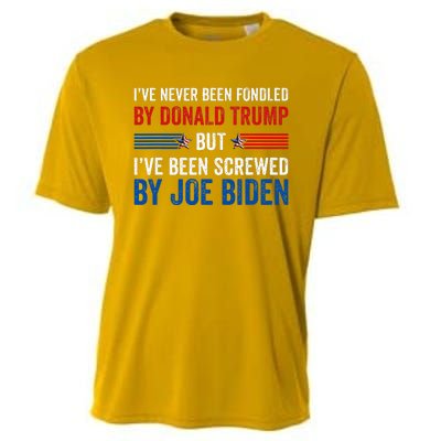 IVe Never Been Fondled By Donald Trump But Joe Biden Cooling Performance Crew T-Shirt