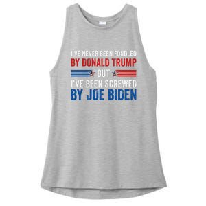 IVe Never Been Fondled By Donald Trump But Joe Biden Ladies PosiCharge Tri-Blend Wicking Tank