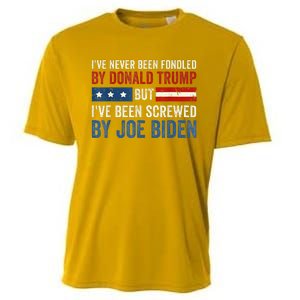 IVe Never Been Fondled By Donald Trump But Joe Biden Cooling Performance Crew T-Shirt