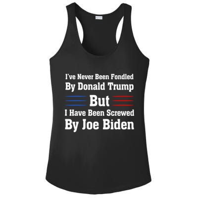 I’ve Never Been Fondled By Donald Trump But Screwed By Biden Ladies PosiCharge Competitor Racerback Tank