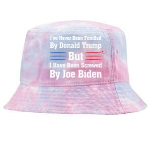 I’ve Never Been Fondled By Donald Trump But Screwed By Biden Tie-Dyed Bucket Hat