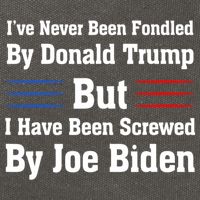 I’ve Never Been Fondled By Donald Trump But Screwed By Biden Cotton Canvas Backpack