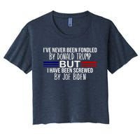 IVe Never Been Fondled By Donald Trump But I Have Been Screwed By Joe Biden Women's Crop Top Tee