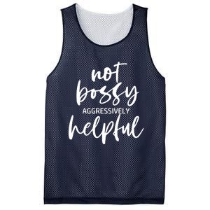 I’m Not Bossy I’m Aggressively Helpful Funny Quote Boss Gift Mesh Reversible Basketball Jersey Tank