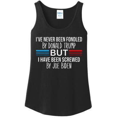 I’ve Never Been Fondled By Donald Trump But Screwed By Biden Ladies Essential Tank