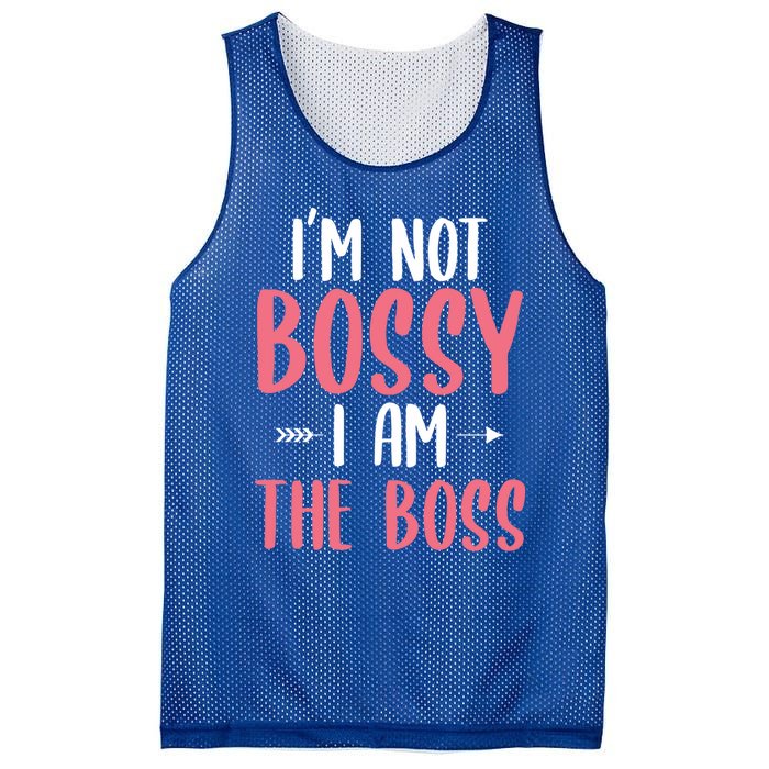 I'm Not Bossy I Am The Boss Funny Gift For A Humor Lover Gift Mesh Reversible Basketball Jersey Tank