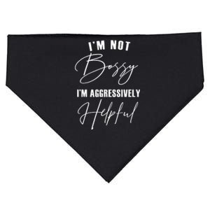 I'm Not Bossy I'm Aggressively Helpful Funny USA-Made Doggie Bandana