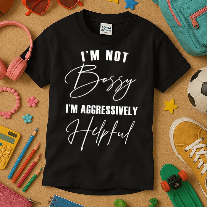 I'm Not Bossy I'm Aggressively Helpful Funny Kids T-Shirt