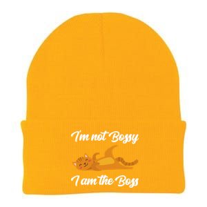 I'm Not Bossy I Am The Boss Day Cat Funny Work Office Humor Great Gift Knit Cap Winter Beanie