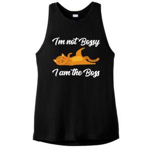 I'm Not Bossy I Am The Boss Day Cat Funny Work Office Humor Great Gift Ladies PosiCharge Tri-Blend Wicking Tank