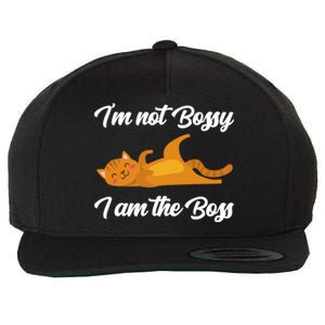 I'm Not Bossy I Am The Boss Day Cat Funny Work Office Humor Great Gift Wool Snapback Cap