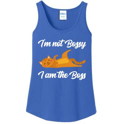 I'm Not Bossy I Am The Boss Day Cat Funny Work Office Humor Great Gift Ladies Essential Tank