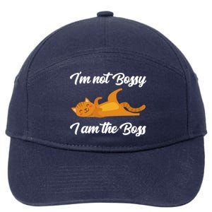 I'm Not Bossy I Am The Boss Day Cat Funny Work Office Humor Great Gift 7-Panel Snapback Hat