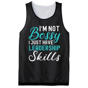 I'm Not Bossy I Just Have Leadership Skills Funny Humor Mesh Reversible Basketball Jersey Tank