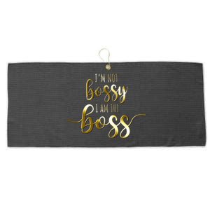 I'm Not Bossy I Am The Boss Female Success Lady Girl Boss Cute Gift Large Microfiber Waffle Golf Towel