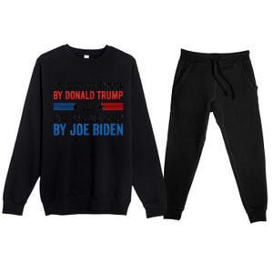 IVe Never Been Fondled By Donald Trump But Joe Biden Premium Crewneck Sweatsuit Set