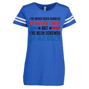 IVe Never Been Fondled By Donald Trump But Joe Biden Enza Ladies Jersey Football T-Shirt