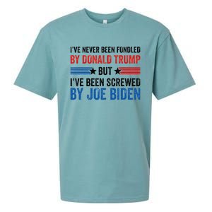 IVe Never Been Fondled By Donald Trump But Joe Biden Sueded Cloud Jersey T-Shirt