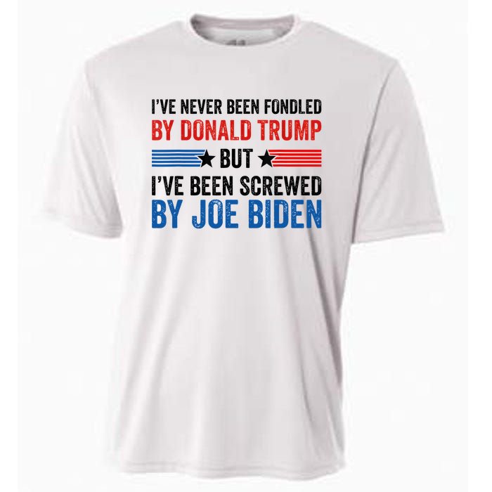 IVe Never Been Fondled By Donald Trump But Joe Biden Cooling Performance Crew T-Shirt